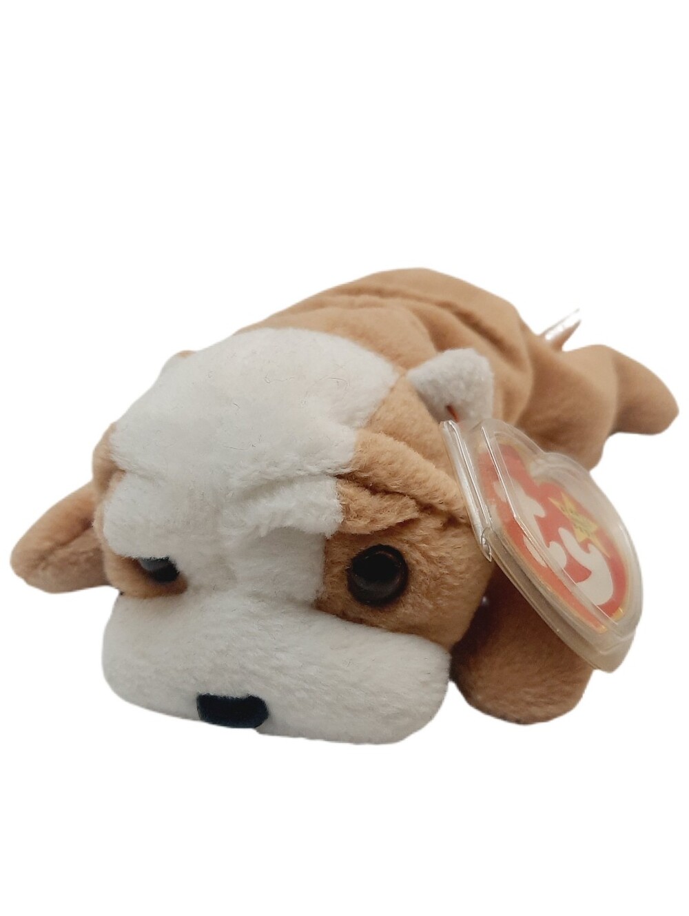🍒 Ty Beanie Baby Wrinkles the Bulldog 1996 Early PVC Pellets NWT Kids Toy